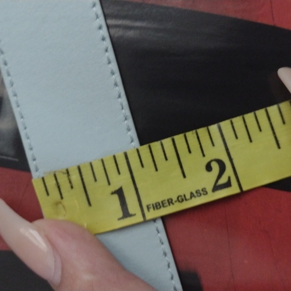 Vintage Bottega Veneta Blue & Gold Leather Belt size Large 33-36 - Picture 8 of 16